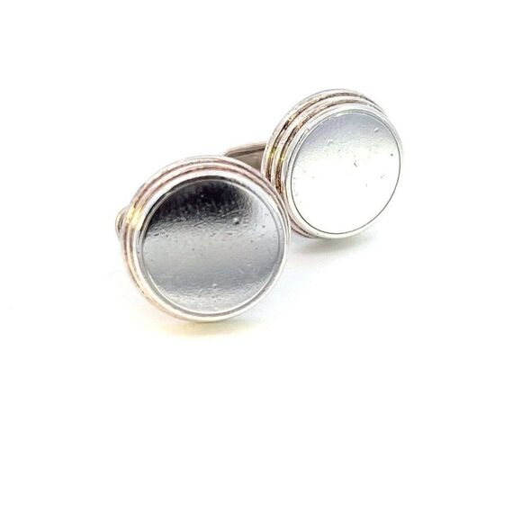 Bulgari Bvlgari Estate Mens Cufflinks Sterling Silver B8 - Picture 4 of 8